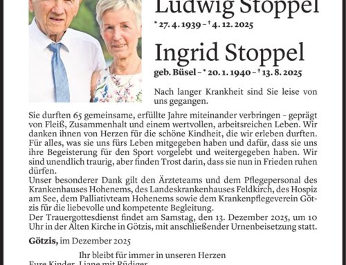 Wir nehmen Abschied von Ludwig Stoppel,